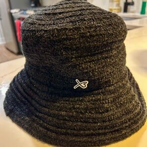 Betmar Black Chenille Bucket Hat